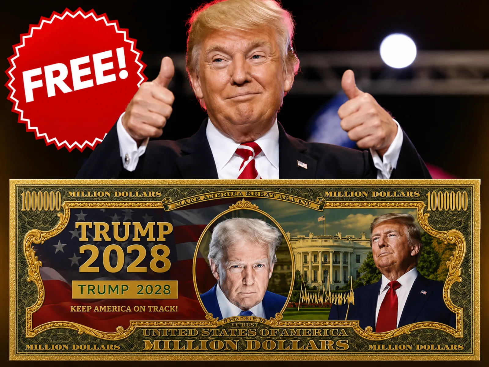 President Trump — FREE Trump 2028 Gold Bill